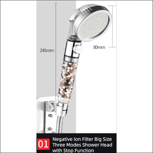 HAIRLICIOUSLY Ionic Mineral 3 Setting Shower Head Set - HAIRLICIOUSLY